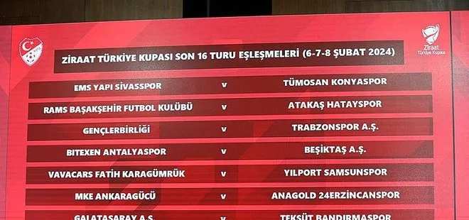 Ziraat Türkiye Kupası’nda son 16 heyecanı! Naklen ve şifresiz A Spor’da