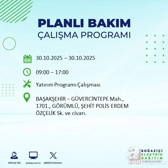 BEDAŞ duyurdu! İstanbul’da 24 ilçede elektrik kesintisi: Hangi ilçelerde kesinti olacak? 7