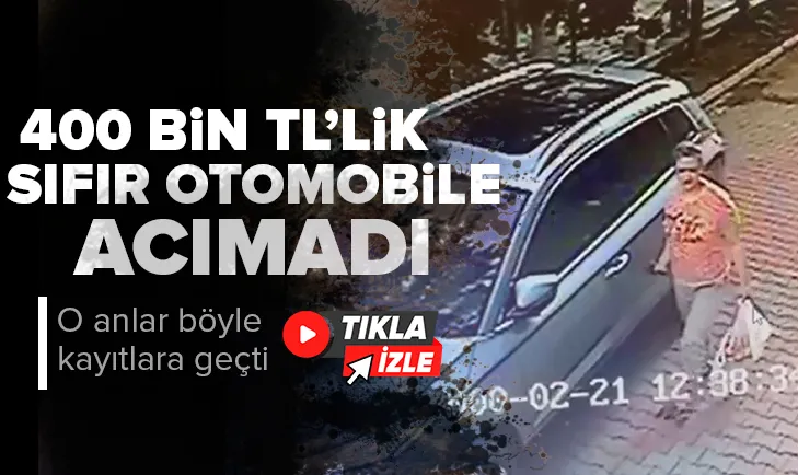 Komşusunun 400 bin TLlik otomobilini böyle çizdi!