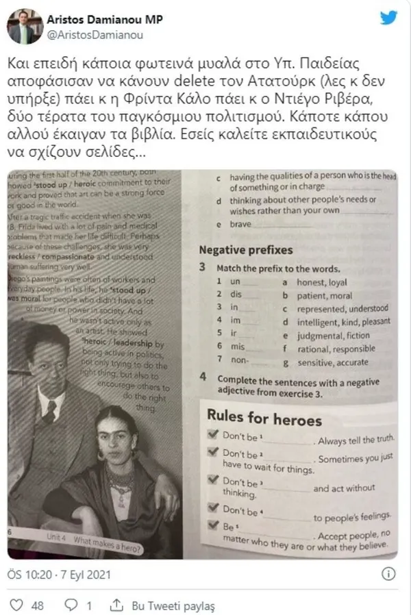 Rum Eğitim Bakanlığından skandal Atatürk talimatı! Dışişleri Bakanlığından sert tepki
