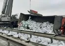 TEM Otoyolu trafiğini durduran kaza!