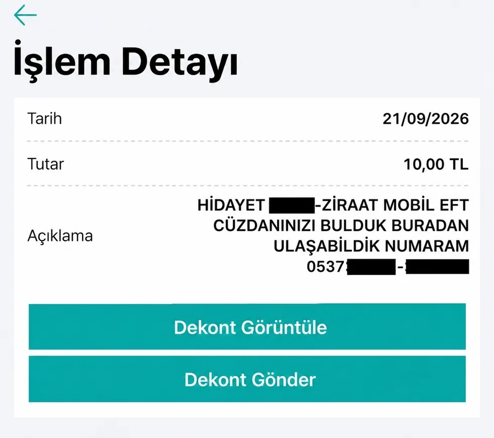 Bulduğu cüzdanın sahibine ulaşmak için ilginç yöntem! 10 TL gönderip telefonunu yazdı - 1