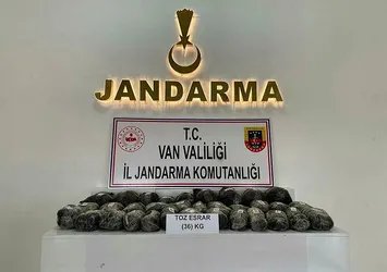 Van'da 36 kilogram esrar ele geçirildi