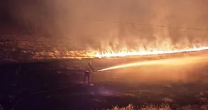 Çaldıran’da anız yangını