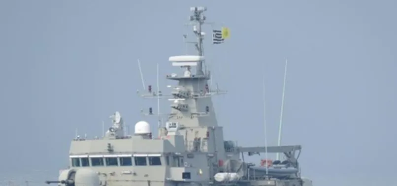 Yunan Karakol Gemisi Bizans Bayragi Ile Geldi A Haber Son Dakika Gundem Haberleri