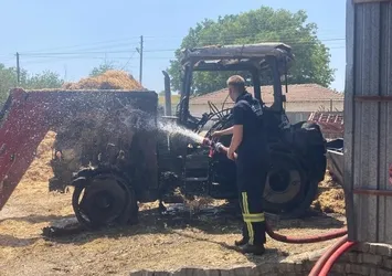 Tekirdağ Muratlı’da traktör yangını: 1 kişi yaralandı