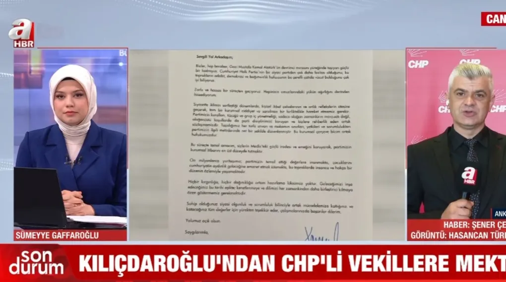 Kılıçdaroğlu'ndan CHP'li vekillere mektup