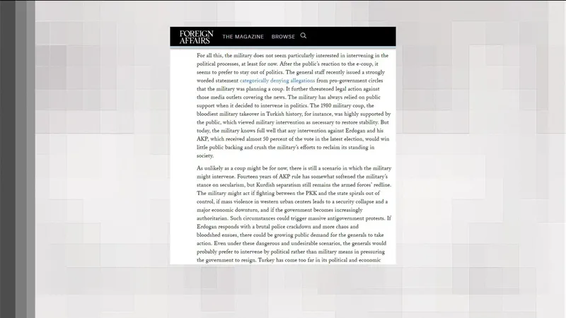 ABD dergisinde 'darbe' senaryosu - 1