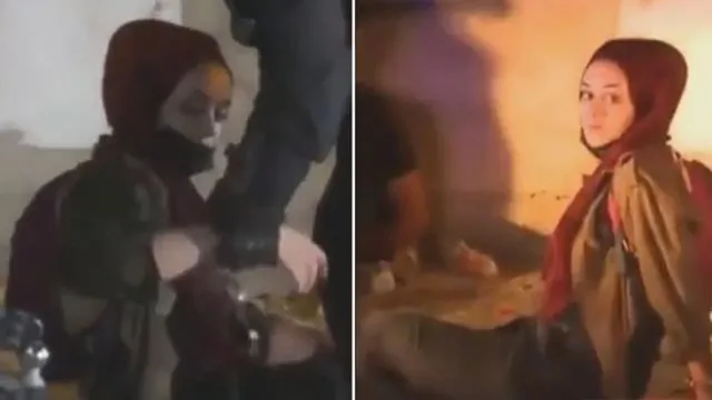 Filistinli sanatçı Afifi kendisini döverek gözaltına alan işgalci İsrailli askere gülümseyerek karşılık verdi - 1