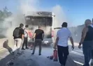 Metrobüste korkutan yangın