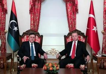 Başkan Erdoğan, Sarraj'ı kabul etti