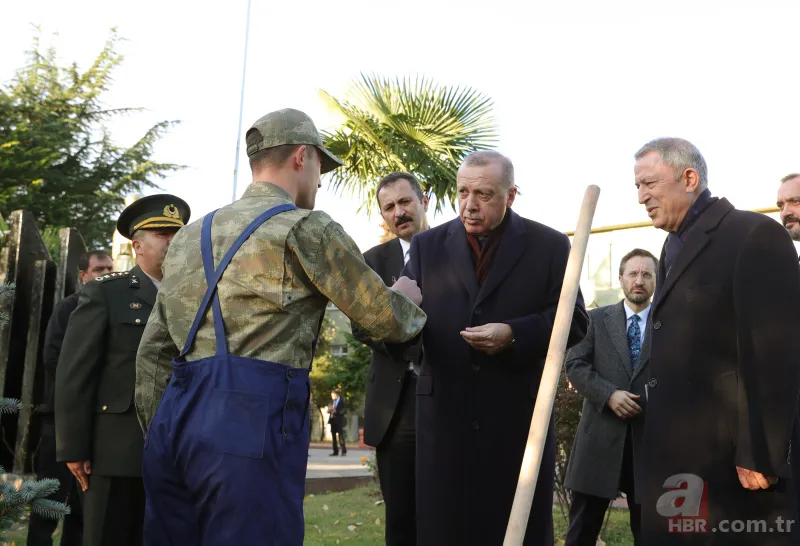 Başkan Erdoğan İstanbul İkmal Maliye Okulu ve Eğitim Merkezi Komutanlığı'na fidan dikti 7