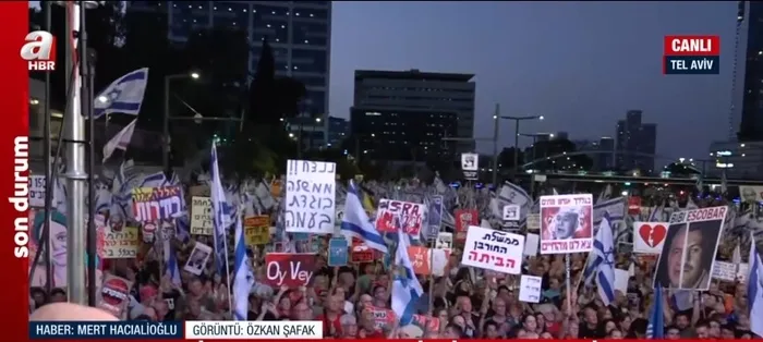 A Haber Tel Aviv sokaklarında! İsrail halkı yeniden ayaklandı| İsyan bayrağı çekildi Netanyahu istifa sesleri yankılanıyor