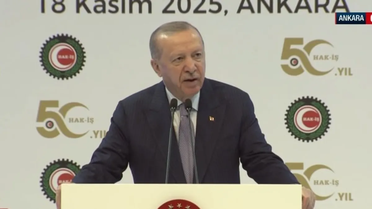 CANLI | Başkan Erdoğan'dan HAK-İŞ 50. Kuruluş Yıl Dönümü Programı'nda önemli mesajlar