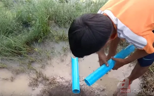 Erzincan'da eksi 20 derecede buzun altında balık avı! Onlarca balığı elleriyle böyle yakaladı: Güzel bir balık tutma tekniği 22