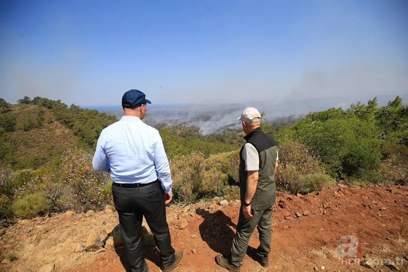 Marmaris'te orman yangını! Havadan ve karadan müdahale sürüyor | Bölgeye yakın yerleşim alanındaki evler tahliye edildi | A Haber bölgede 14