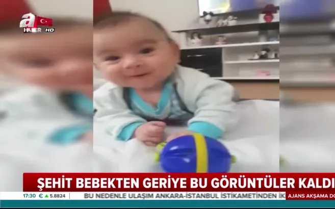 Şehit bebekten geriye bu görüntüler kaldı