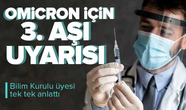 Omicron için 3. aşı gerekli mi? Bilim Kurulu Üyesi Tevfik Özlü’den Omicron varyantı uyarısı