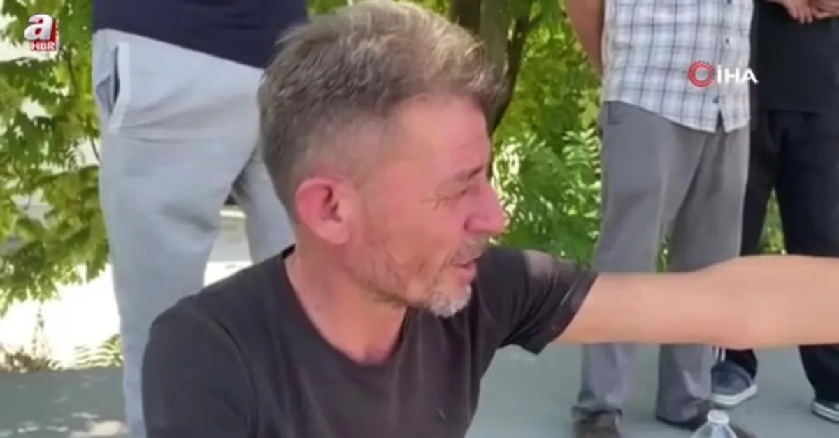 Takla atan araçtan yara almadan kurtuldu