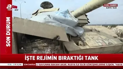 İşte rejimin bırakıp kaçtığı tank
