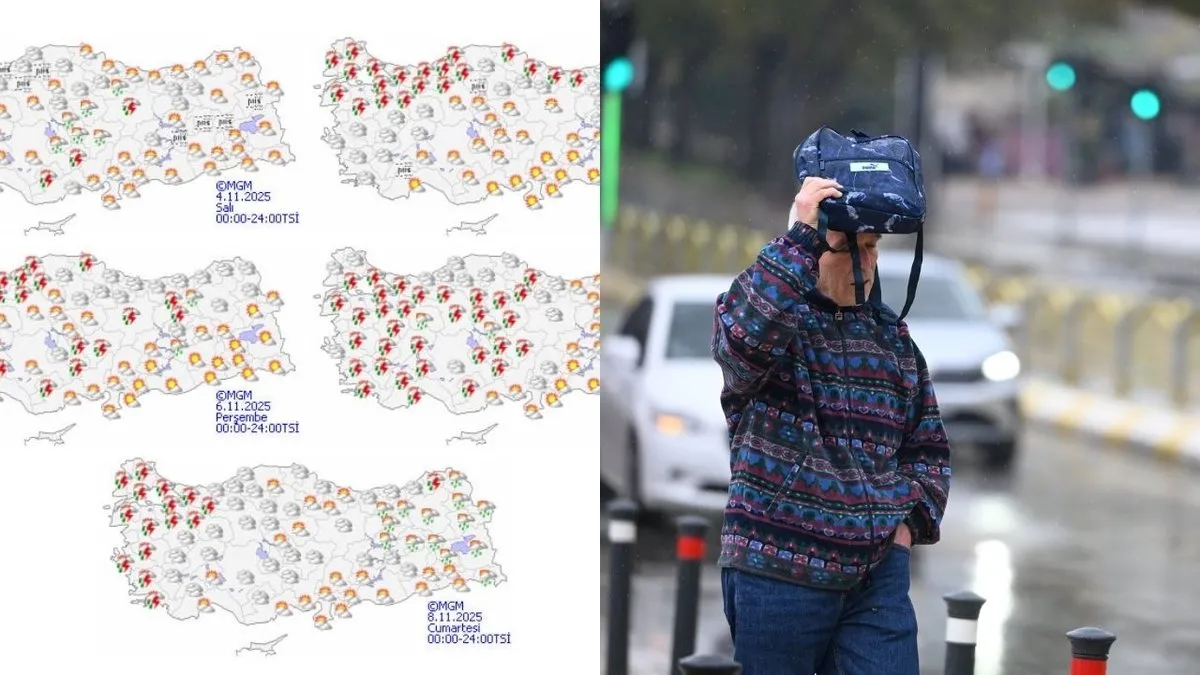 Yeni yağış dalgası geliyor: Kasım fırtınası başladı! Bu illerde şemsiye zorunlu olacak! MGM’den gün gün hava raporu