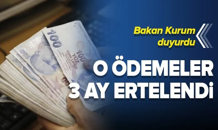 Son dakika: Bakan Kurum açıkladı: 156 milyon liralık borcu 3 ay süreyle erteliyoruz