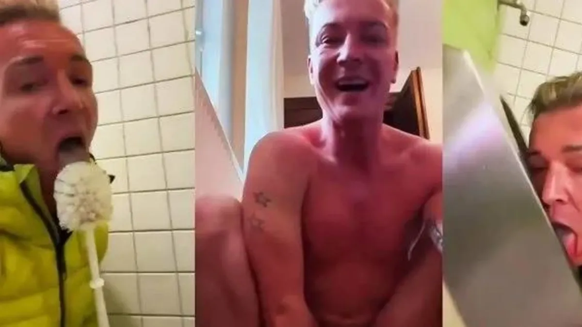 Alman politikacı Martin Neumaier'den ülkeyi karıştıran hareket! Klozet ve tuvalet fırçasını yaladı yüzüne dışkı sürdü