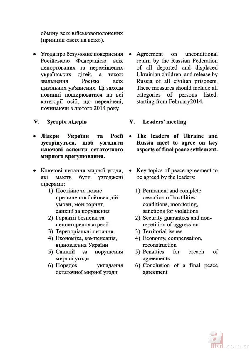 Ukrayna'dan barış için yol haritası! İstanbul'da ateşkes teklifi sunuldu: Kiev ne istiyor? İşte tam metni... 6
