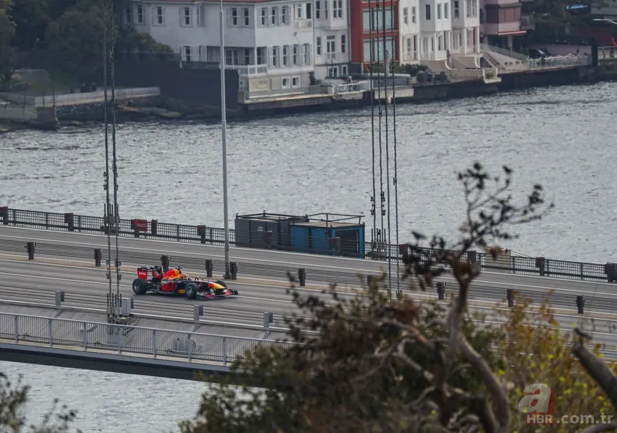 15 Temmuz Şehitler Köprüsü'nde Formula 1 tanıtım çekimleri havadan görüntülendi 7