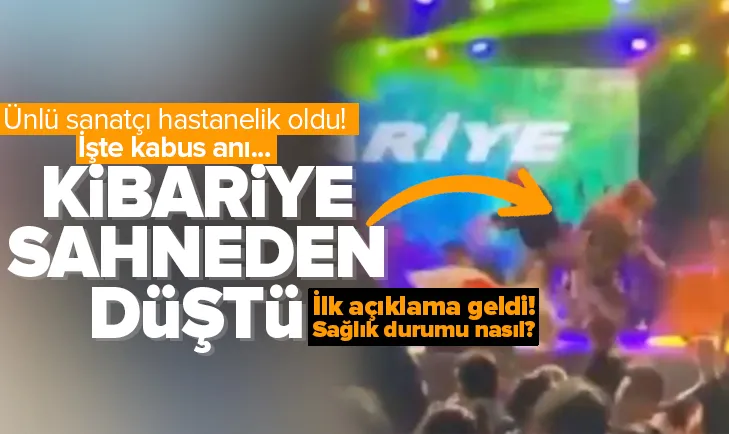 Kibariye sahneden düşerek hastanelik oldu