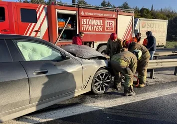 TEM Büyükçekmece’de trafik kazası: 1 yaralı