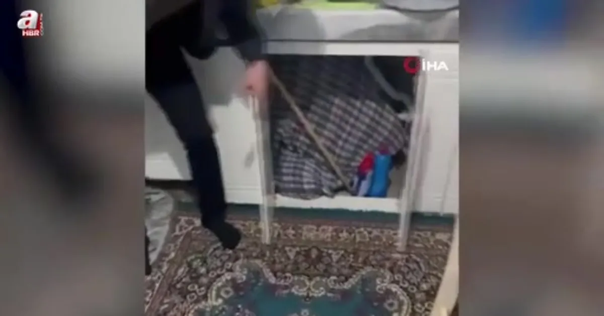 Firari şahıs mutfak dolabından çıktı