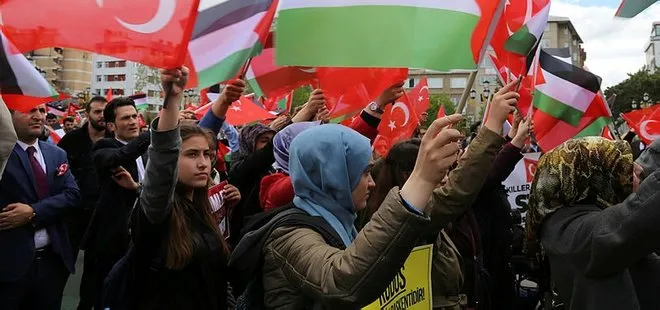 İsrail zulmüne karşı Türk halkı ayaklandı