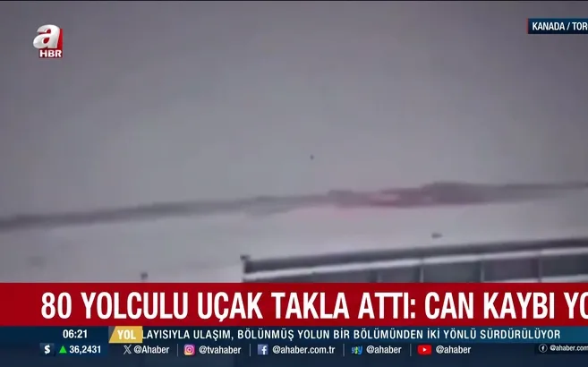 Kanada’da iniş yapan uçak ters döndü!