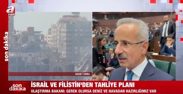 İsrail ve Filistin’deki Türk vatandaşlarının tahliyesi! Ulaştırma ve Altyapı Bakanı Uraloğlu duyurdu: Hazırlığımız var