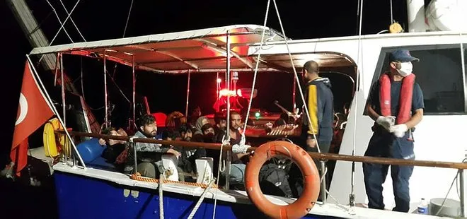 Çanakkale açıklarındaki yelkenli teknede 193 göçmen yakalandı