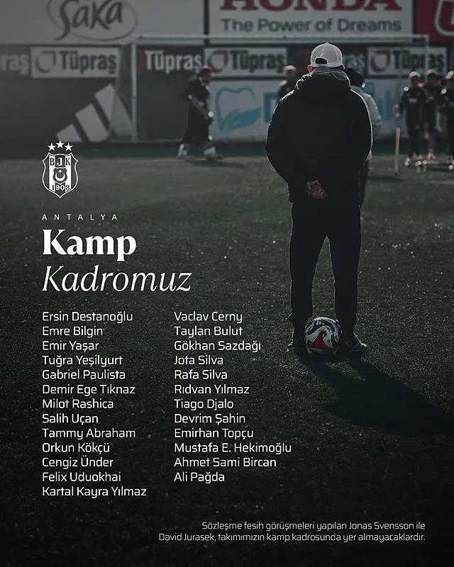 Beşiktaş'ın Antalya kampı kadrosu açıklandı. - 1