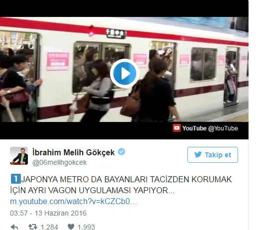 Melih Gökçek'ten 'Metroda kadınlar vagonu ayrı olsun mu?' anketi - 1