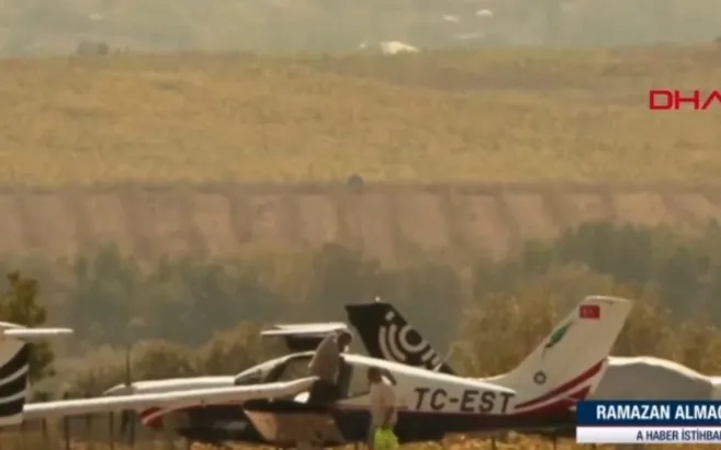 Çatalca’da eğitim uçağı pistten çıktı