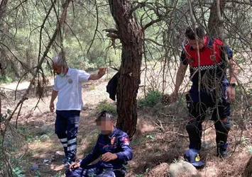 Teğmen kendini ağaca asan itfaiyeciyi ipten aldı