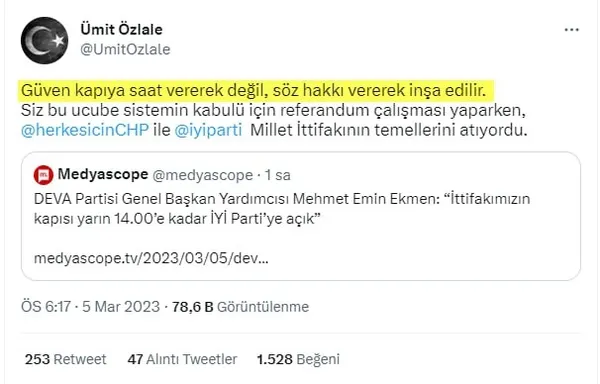 İYİ Parti ile DEVA’nın ’saat’ kavgası! Mühlet verildi ortalık karıştı