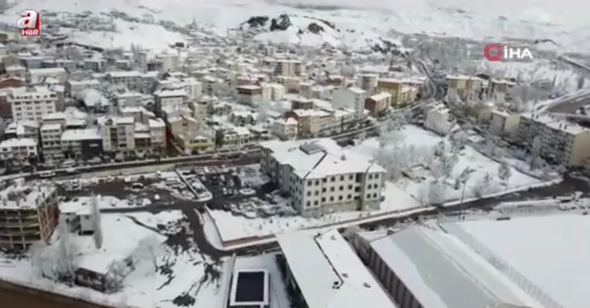 Erzurum’da bir günde iki mevsim kamerada