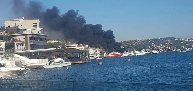 Beşiktaş Bebek Sahil’de teknede korkutan yangın!
