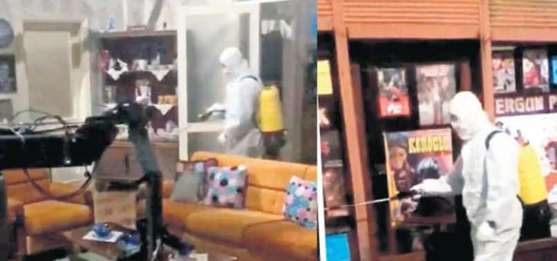 Seksenler dizisinin setinde koronavirüs önlemi