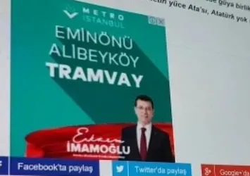 Ekrem İmamoğlu, yapılmış tramvayı vadetti!
