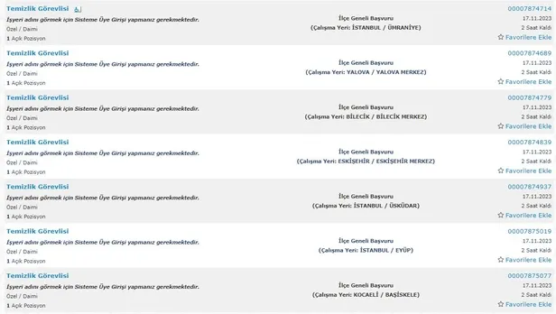 İŞKUR şartları duyurdu! İlkokul mezunu 5.626 personel alımı başladı! İşte temizlik görevlisi alımı yapan kurumlar - 5