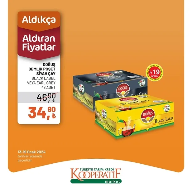 Tarım Kredi Market, 18 Ocak İndirim Kataloğu ile Müşterilerine Cazip Fırsatlar Sunuyor! Salatalık, Soğan, Limon, Çay, Türk Kahvesi ve Fazlası Uygun Fiyatlarla Satışta! - 9