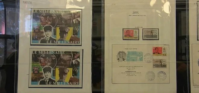 10 Kasım'a özel pullar ilk kez sergilendi
