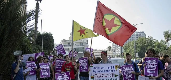 Tel Aviv’de terör örgütü YPG/PKK’ya destek eylemi