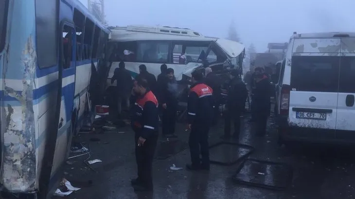 Konya’da 40 araç birbirine girdi!
